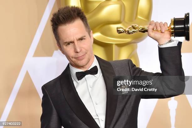 Sam Rockwell attends the 90th Annual Academy Awards - Press Room on March 4, 2018 in Hollywood, California.