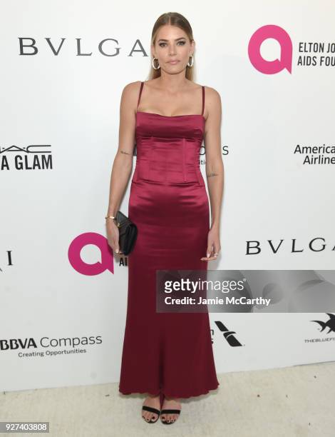 Tori Praver attends the 26th annual Elton John AIDS Foundation Academy Awards Viewing Party sponsored by Bulgari, celebrating EJAF and the 90th...
