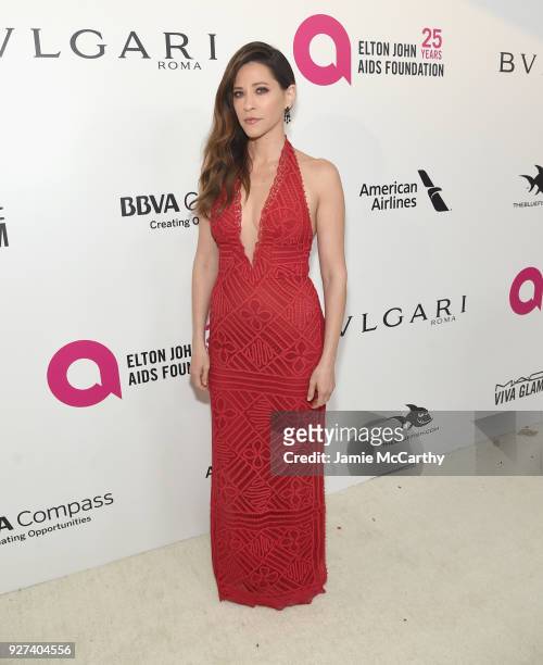 Jackie Tohn attends the 26th annual Elton John AIDS Foundation Academy Awards Viewing Party sponsored by Bulgari, celebrating EJAF and the 90th...
