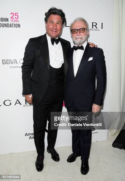 Giorgio Veroni and Rafi Manoukian attend Elton John AIDS Foundation 26th Annual Academy Awards Viewing Party at The City of West Hollywood Park on...