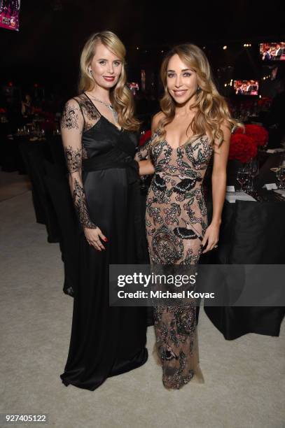 Ricki Noel Lander and Katia Francesconi attend the 26th annual Elton John AIDS Foundation Academy Awards Viewing Party sponsored by Bulgari,...