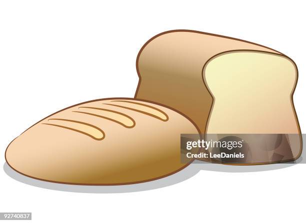 bread loafs - brown bread stock illustrations