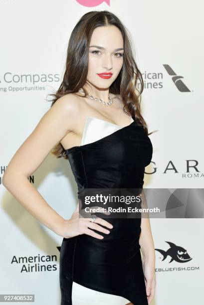 Emanuela Postacchini attends the 26th annual Elton John AIDS Foundation's Academy Awards Viewing Party at The City of West Hollywood Park on March 4,...