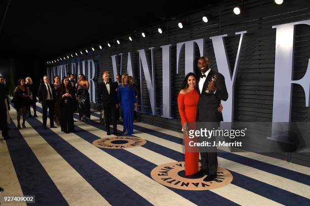 Vanessa Bryant and NBA player Kobe Bryant attend the 2018 Vanity Fair Oscar Party hosted by Radhika Jones at the Wallis Annenberg Center for the...