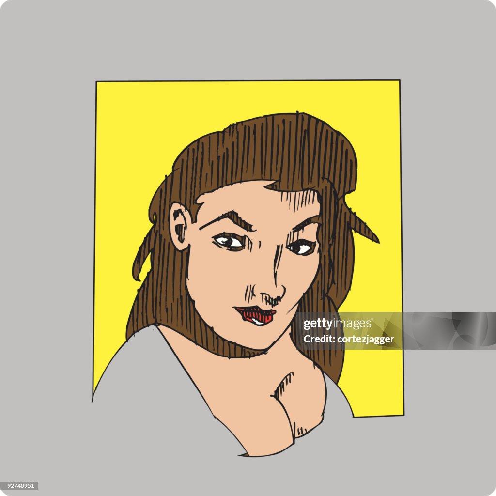 Jolie femme (vector)-illustration