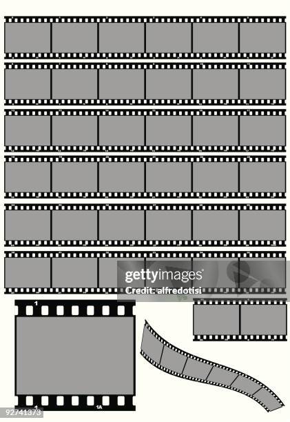 Bw Film Strips High-Res Vector Graphic