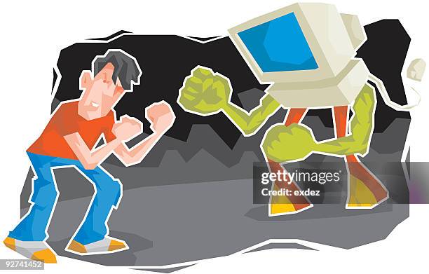 Fighting A Computer Program 305 Man Punching Computer Stock Photos, High-Res Pictures, and Images ...