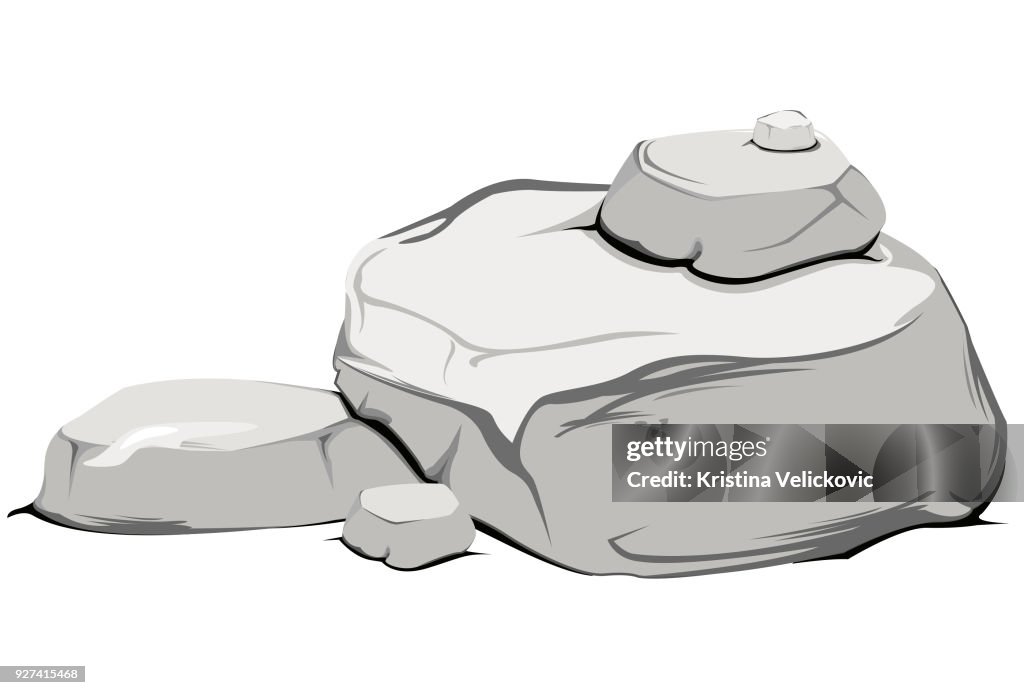 3 Rocks Cartoon Rocks Cartoon High-Res Vector Graphic - Getty Images