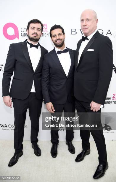 Maz Zouhairi and guests attends the 26th annual Elton John AIDS Foundation Academy Awards Viewing Party sponsored by Bulgari, celebrating EJAF and...