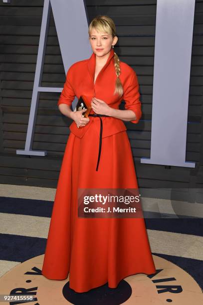Haley Bennett attends the 2018 Vanity Fair Oscar Party hosted by Radhika Jones at the Wallis Annenberg Center for the Performing Arts on March 4,...