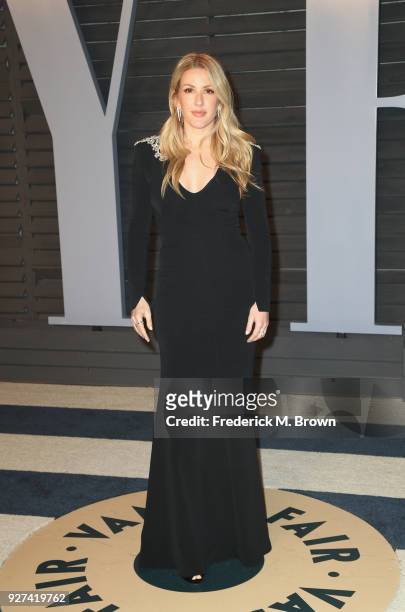 Ellie Goulding attends the 2018 Vanity Fair Oscar Party hosted by Radhika Jones at Wallis Annenberg Center for the Performing Arts on March 4, 2018...