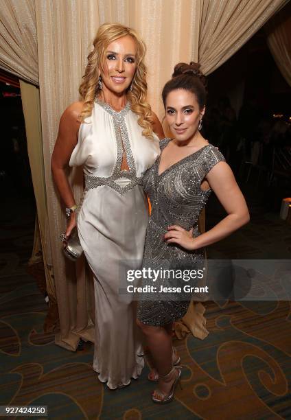 Deborah Alessi and Christina DeRosa attend Byron Allen's Oscar Gala Viewing Party to Support The Children's Hospital Los Angeles at the Beverly...