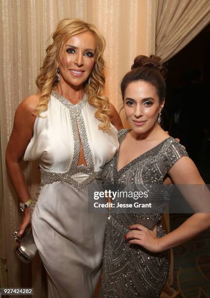 Deborah Alessi and Christina DeRosa attend Byron Allen's Oscar Gala Viewing Party to Support The Children's Hospital Los Angeles at the Beverly...