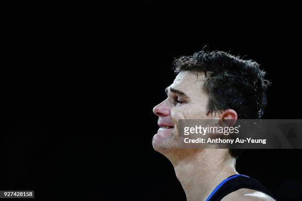 Kirk Penney of the Breakers in tears after game two of the NBL semi final series between Melbourne United and the New Zealand Breakers at Spark Arena...