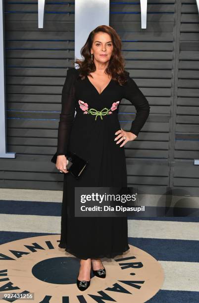 Annabella Sciorra attends the 2018 Vanity Fair Oscar Party hosted by Radhika Jones at Wallis Annenberg Center for the Performing Arts on March 4,...