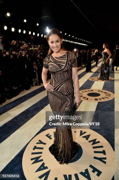 Jaina Lee Ortiz attends the 2018 Vanity Fair Oscar Party hosted by Radhika Jones at Wallis Annenberg Center for the Performing Arts on March 4, 2018...