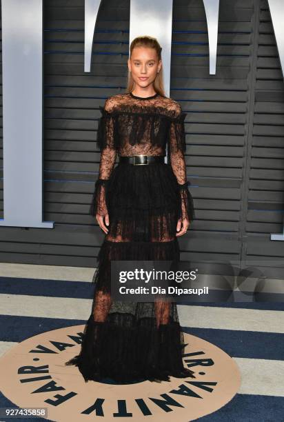 Chase Carter attends the 2018 Vanity Fair Oscar Party hosted by Radhika Jones at Wallis Annenberg Center for the Performing Arts on March 4, 2018 in...