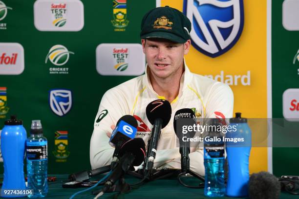 Steven Smith of Australia during day 5 of the 1st Sunfoil Test match between South Africa and Australia at Sahara Stadium Kingsmead on March 05, 2018...