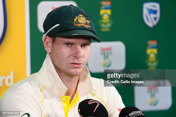 Steven Smith of Australia during day 5 of the 1st Sunfoil Test match between South Africa and Australia at Sahara Stadium Kingsmead on March 05, 2018...