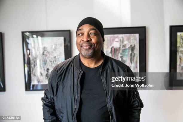 Chuck D appears at The Launch of Chuck D's first solo art exhibition at Gallery 30 South on March 4, 2018 in Pasadena, California.