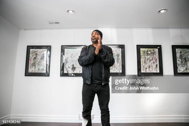 Chuck D appears at The Launch of Chuck D's first solo art exhibition at Gallery 30 South on March 4, 2018 in Pasadena, California.