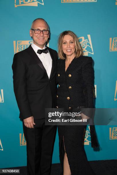 Gary Jones and Stacey Snider attend Fox Searchlight And 20th Century Fox Host Oscars Post-Party on March 4, 2018 in Los Angeles, California.