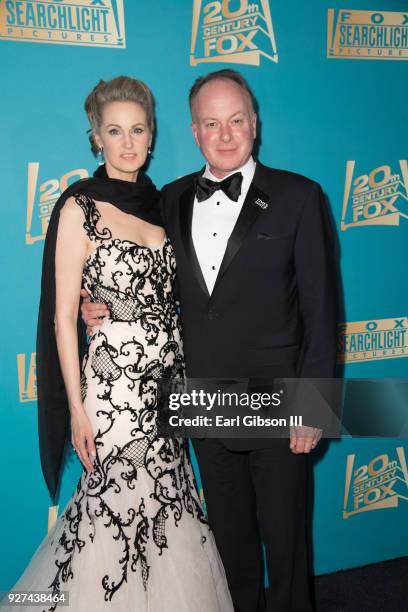 Brienne Cameron and Tom McGrath attend Fox Searchlight And 20th Century Fox Host Oscars Post-Party on March 4, 2018 in Los Angeles, California.