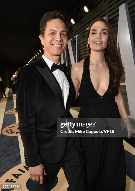 Benjamin Bratt and Talisa Soto attend the 2018 Vanity Fair Oscar Party hosted by Radhika Jones at Wallis Annenberg Center for the Performing Arts on...