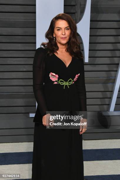 Annabella Sciorra attends the 2018 Vanity Fair Oscar Party hosted by Radhika Jones at Wallis Annenberg Center for the Performing Arts on March 4,...