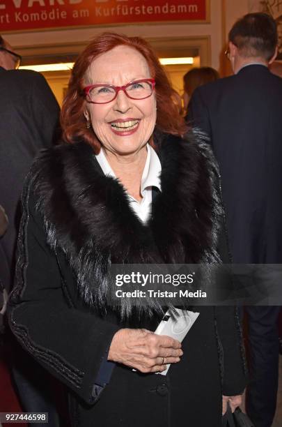 Brigitte Grothum attends the 'Die Niere' premiere on March 4, 2018 in Berlin, Germany.