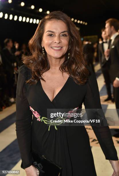 Annabella Sciorra attends the 2018 Vanity Fair Oscar Party hosted by Radhika Jones at Wallis Annenberg Center for the Performing Arts on March 4,...