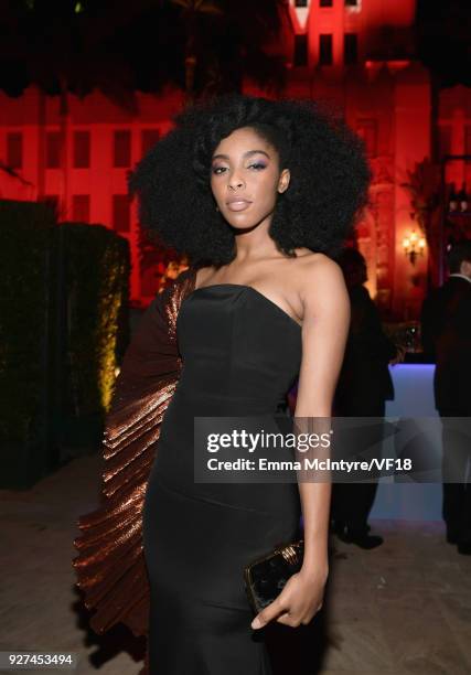 Jessica Williams attends the 2018 Vanity Fair Oscar Party hosted by Radhika Jones at Wallis Annenberg Center for the Performing Arts on March 4, 2018...