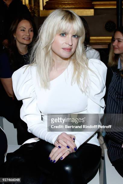 Cecile Cassel attends the Stella McCartney show as part of the Paris Fashion Week Womenswear Fall/Winter 2018/2019 on March 5, 2018 in Paris, France.