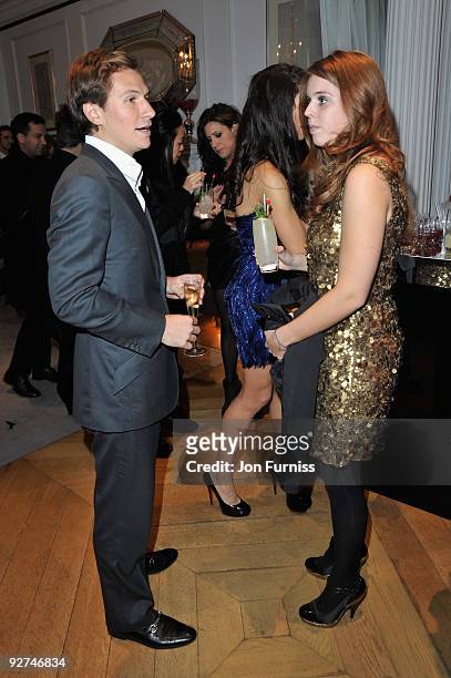 Princess Beatrice of York and David Clark attends the Georgina Chapman for Garrard collection launch on November 4, 2009 in London, England.