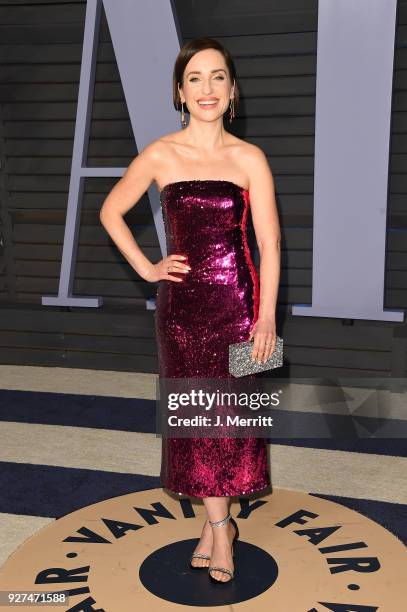 Zoe Lister-Jones attends the 2018 Vanity Fair Oscar Party hosted by Radhika Jones at the Wallis Annenberg Center for the Performing Arts on March 4,...