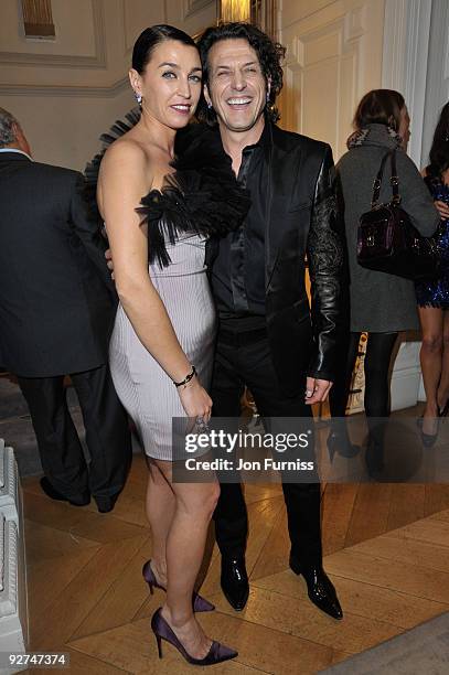 Anastasia Webster and Stephen Webster attend the Georgina Chapman for Garrard collection launch on November 4, 2009 in London, England.