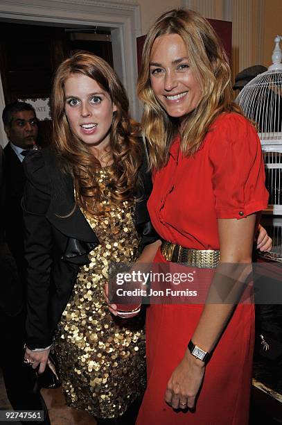 Princess Beatrice of York and Yasmin Le Bon attend the Georgina Chapman for Garrard collection launch on November 4, 2009 in London, England.