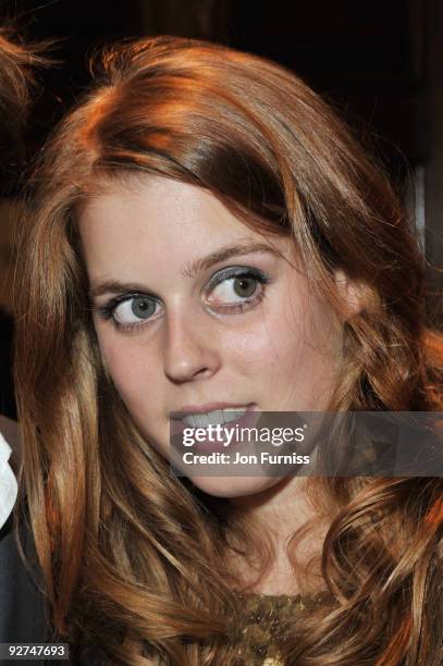 Princess Beatrice of York attends the Georgina Chapman for Garrard collection launch on November 4, 2009 in London, England.