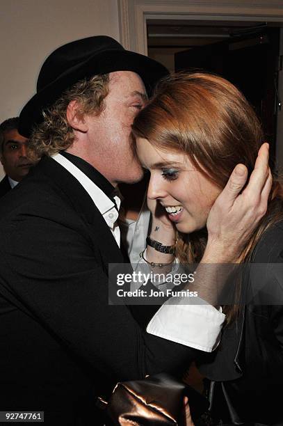 Princess Beatrice of York and James Brown attend the Georgina Chapman for Garrard collection launch on November 4, 2009 in London, England.