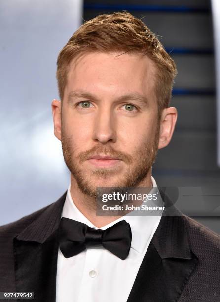 Calvin Harris attends the 2018 Vanity Fair Oscar Party hosted by Radhika Jones at Wallis Annenberg Center for the Performing Arts on March 4, 2018 in...