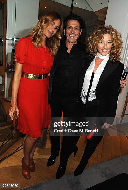 Yasmin Le Bon, Stephen Webster and Kelly Hoppen attend the party to celebrate the launch of Georgina Chapman For Garrard, at Garrard on November 4,...
