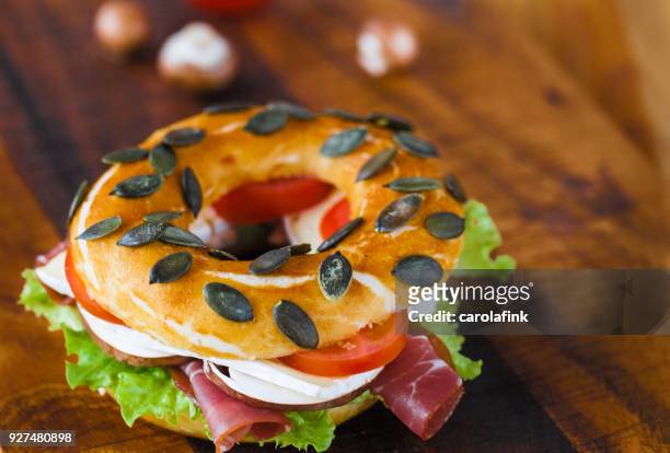 gluten free bagel - carolafink stock pictures, royalty-free photos & images