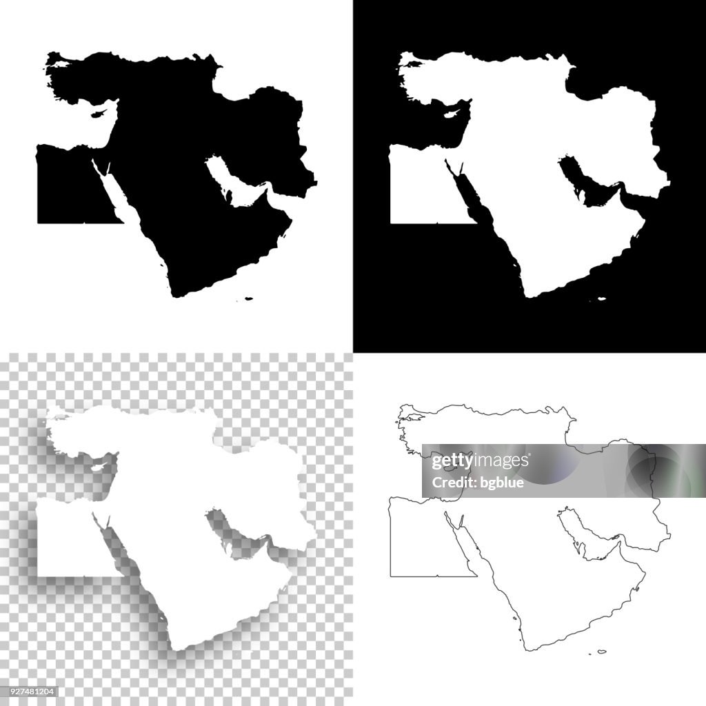 Middleeasy Vector Blank Maps Of Middle East