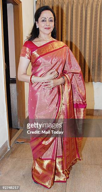 Veteran Bollywood actress Hema Malini at a dance event in Mumbai on Saturday, October 31, 2009.