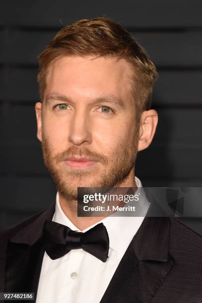 Calvin Harris attends the 2018 Vanity Fair Oscar Party hosted by Radhika Jones at the Wallis Annenberg Center for the Performing Arts on March 4,...