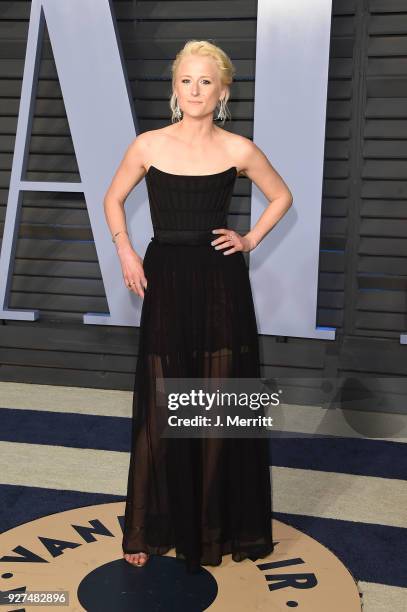 Actress Mamie Gummer attends the 2018 Vanity Fair Oscar Party hosted by Radhika Jones at the Wallis Annenberg Center for the Performing Arts on March...