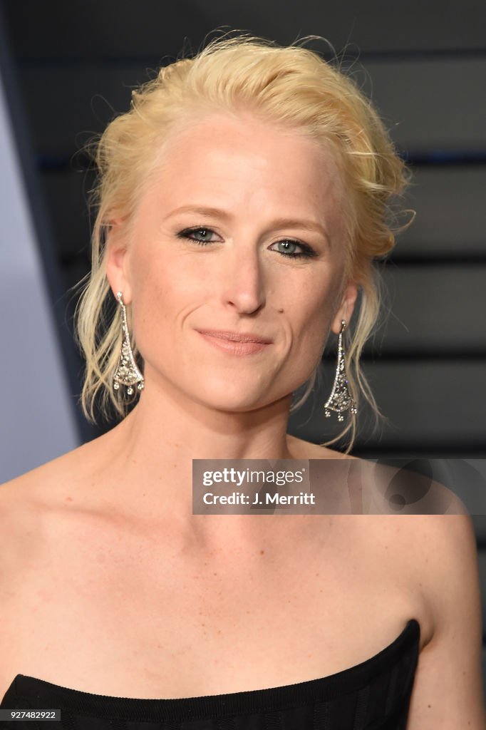 Amy Gummer Actress Mamie Gummer attends the 2018 Vanity Fair Oscar Party hosted ...