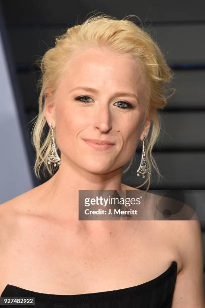 Actress Mamie Gummer attends the 2018 Vanity Fair Oscar Party hosted by Radhika Jones at the Wallis Annenberg Center for the Performing Arts on March...
