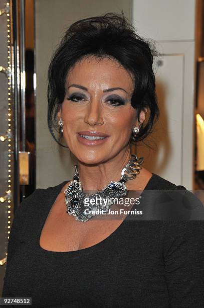 Nancy Dell'Olio attends the Georgina Chapman for Garrard collection launch on November 4, 2009 in London, England.