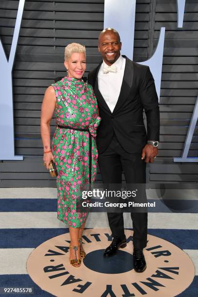 Rebecca King-Crews and Terry Crews attend the 2018 Vanity Fair Oscar Party hosted by Radhika Jones at Wallis Annenberg Center for the Performing Arts...